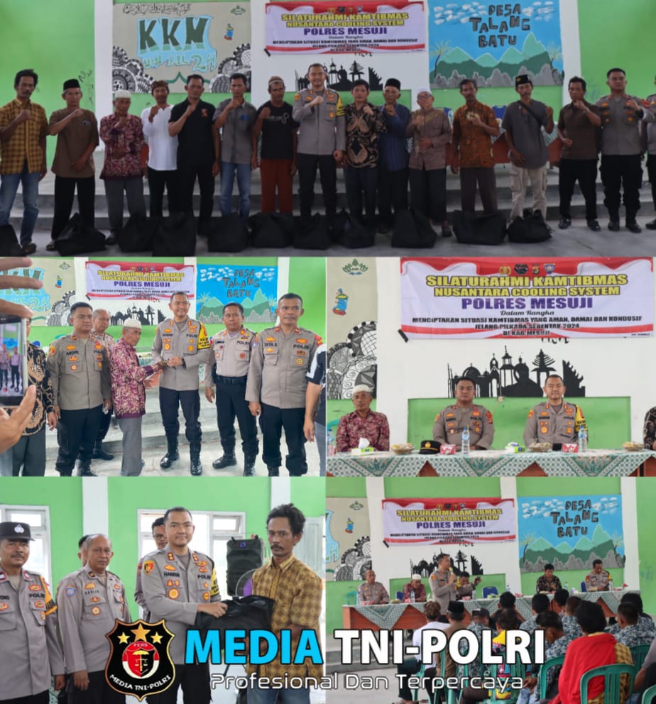Kapolres Mesuji AKBP Muhammad Harris S.H, S.IK, M.IK Laksanakan Silaturahmi Kamtibmas Nusantara Cooling System di Desa Talang Baru Kecamatan Mesuji Timur