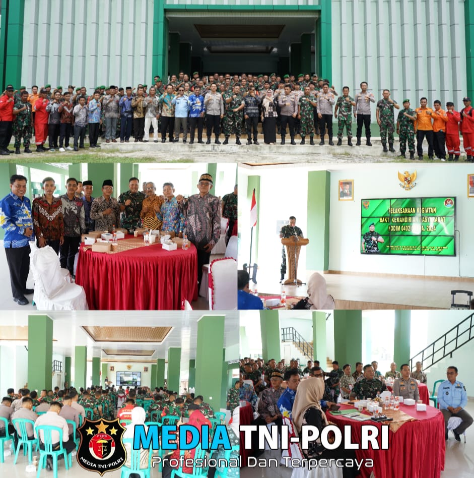 Kodim 0402/OKI Melaksanakan Kegiatan Bersama Masyarakat