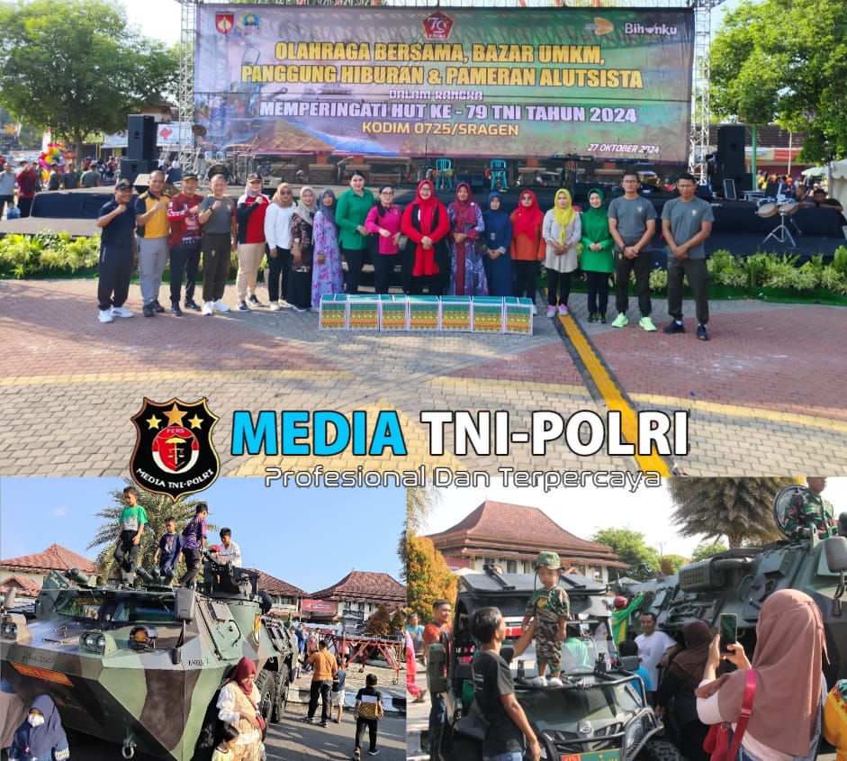 Ribuan warga meriahkan HUT TNI ke-79 di alun – alun Sragen