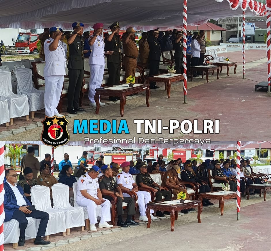 Maju Bersama Indonesia Raya, Danyonmarhanlan XIV Sorong Hadiri Upacara Bendera Memperingati Hari Sumpah Pemuda Ke-96 Tahun 2024