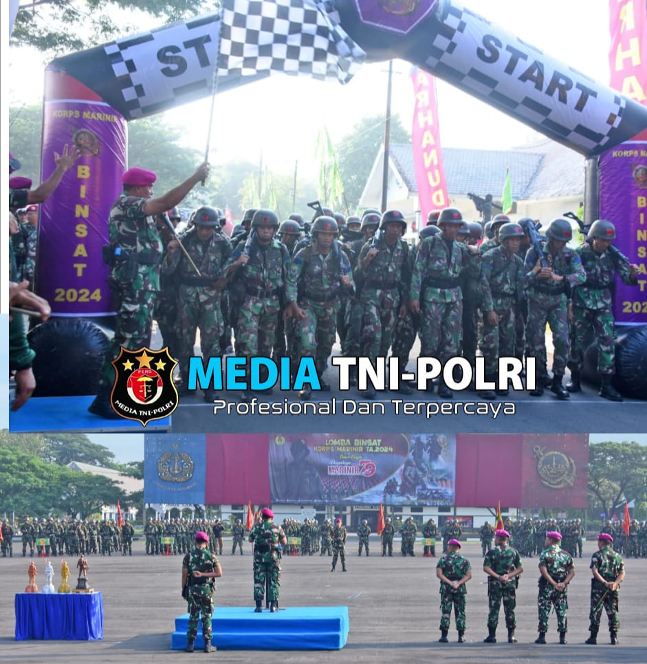 Komandan Pasmar 3 Ikuti Upacara Pembukaan Lomba Binsat Tingkat Kormar Tahun 2024