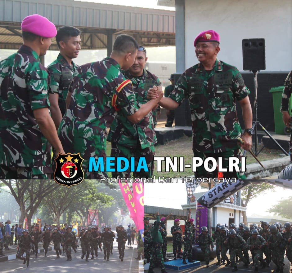 Komandan Pasmar 3 Lepas Start Pertama Tim Kontingen Binsat Pasmar 3 Materi Cross Country