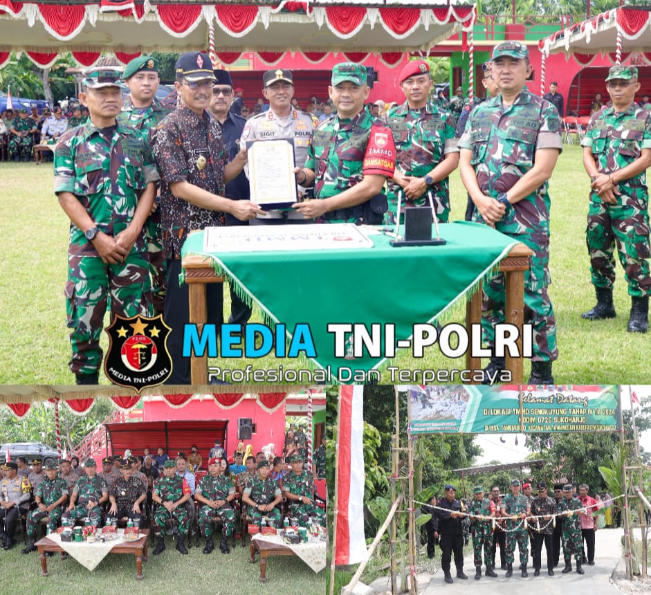 Dandim 0726/Sukoharjo Resmi Tutup TMMD Sengkuyung Tahap IV Tahun 2024 di Desa Tambakboyo