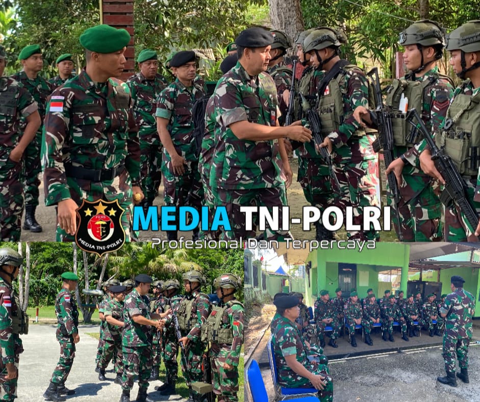 Satgas Pamtas Yonif 131/BRS Terima Kunjungan Tim Ditrah Komhan Ditjen Strahan Kemhan