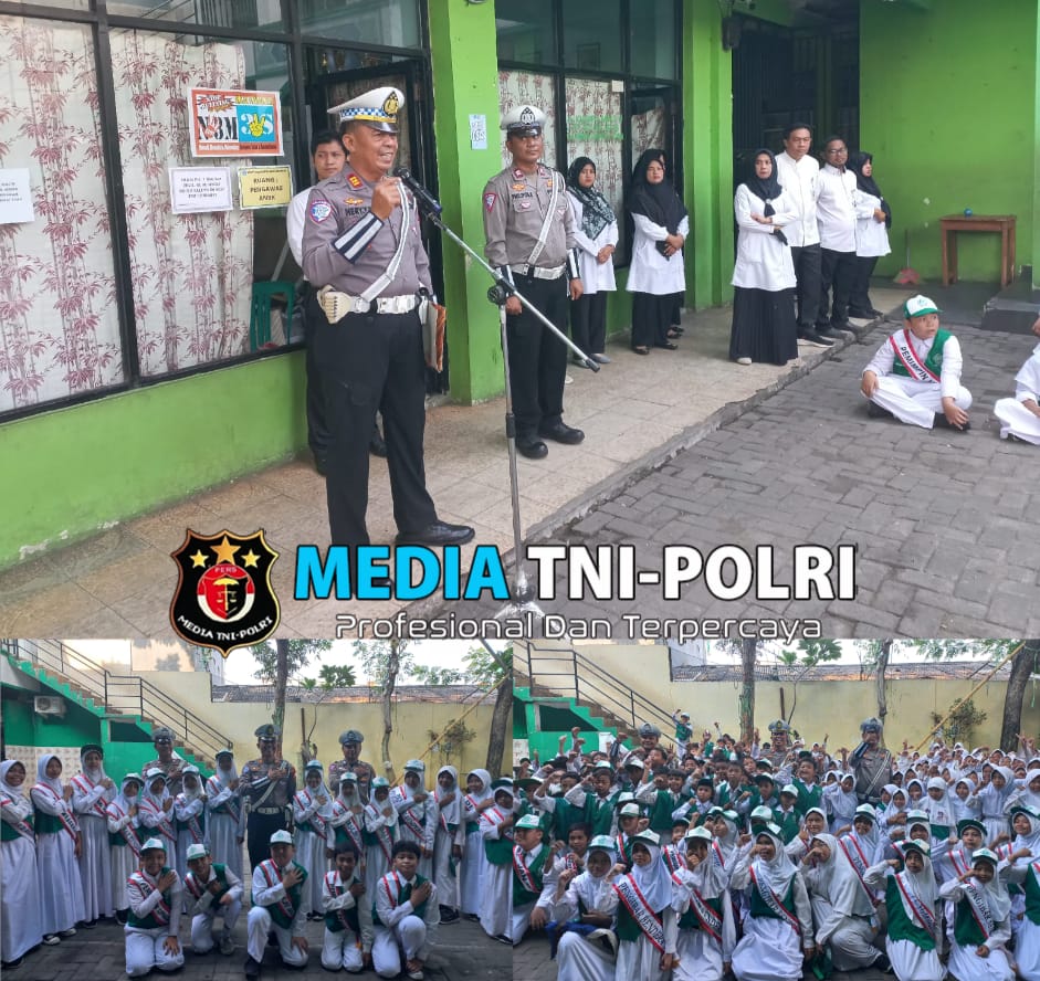 Polsek Kawasan Kali Baru Goes to School Imbau Tertib Berlalu Lintas dan Cegah Tawuran