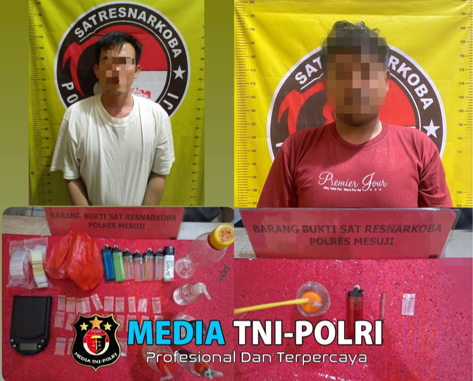 Sat Reskrim Narkoba Polres Mesuji Berhasil Tangkap Pengedar dan Pemakai Narkotika Jenis Sabu