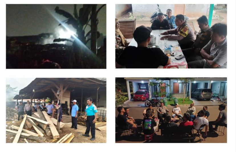 Polsek Cileungsi bersama muspika dan kades cipenjo Tindak Lanjuti Terkait Keluhan Warga Terkait Asap Pembakaran Sampah di Cipenjo