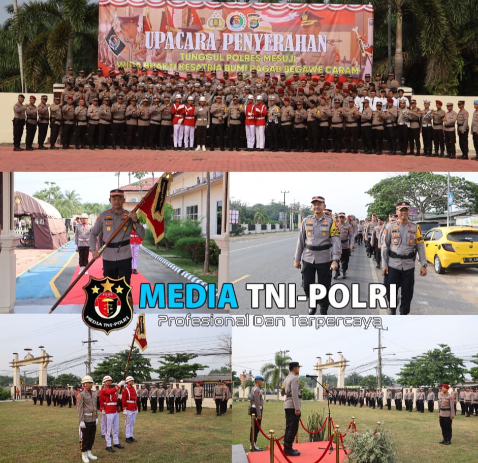 Polres Mesuji Gelar Napak Tilas Tunggul Kesatuan Polres Mesuji Wira Bhakti Kesatria Bumi Regab Begawe Caram