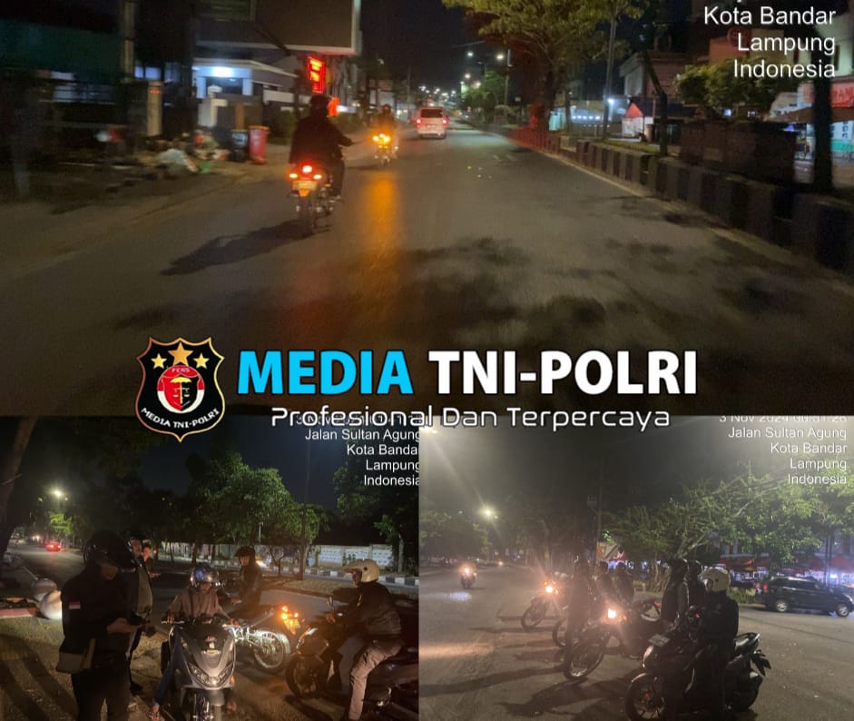 Pastikan Kamtibmas Kondusif, Personel Ditreskrimum Polda Lampung Turun Patroli Hunting