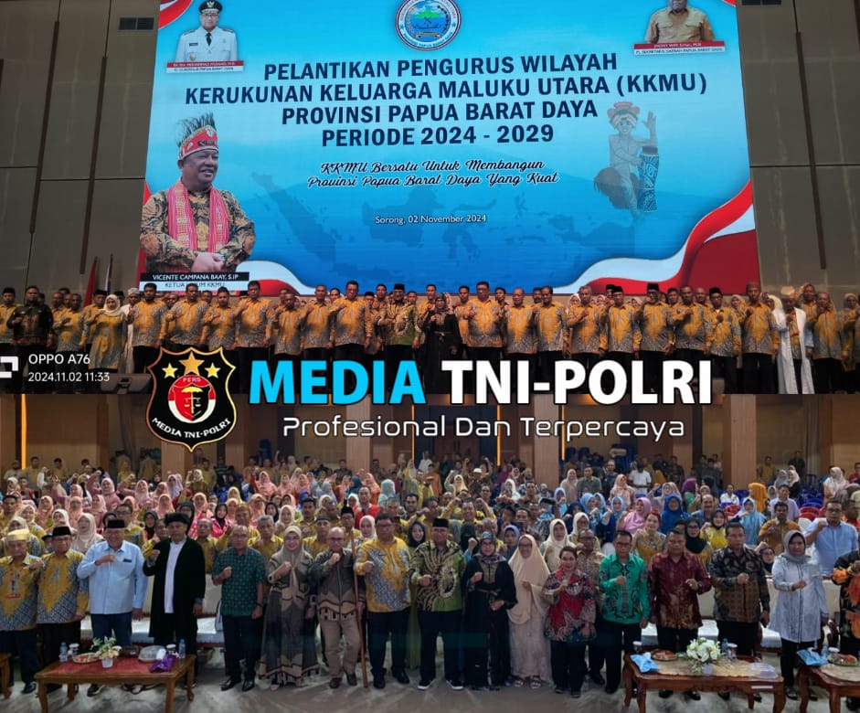 Pelantikan Pengurus Wilayah Kerukunan Keluarga Maluku Utara (KKMU) Provinsi Papua Barat Daya Periode 2024-2029