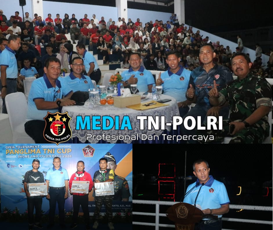 Pangkoops Udara I Pimpin Penutupan Open Tournament Panglima TNI CUP”Drone and Pylon Race” 2024