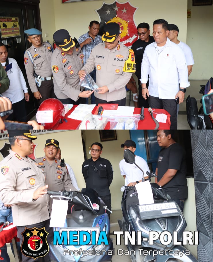 Dua Pelaku Begal Ditangkap Tim URC Polsek Medan Helvetia, Satu Dilumpuhkan dengan Timah Panas
