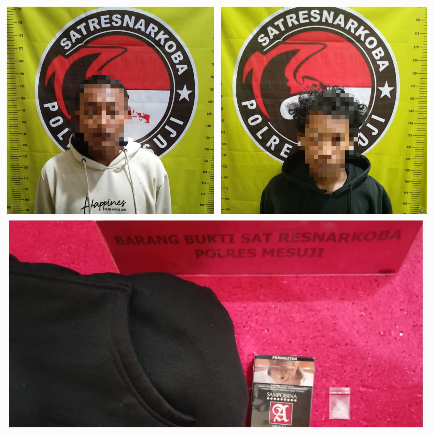 Dalam Rangka Mendukung Program 100 Hari Asta Cita Presiden RI, Sat Res Narkoba Polres Mesuji, Berhasil Tangkap 2 Orang Kakak Beradik Kedapatan Miliki Sabu