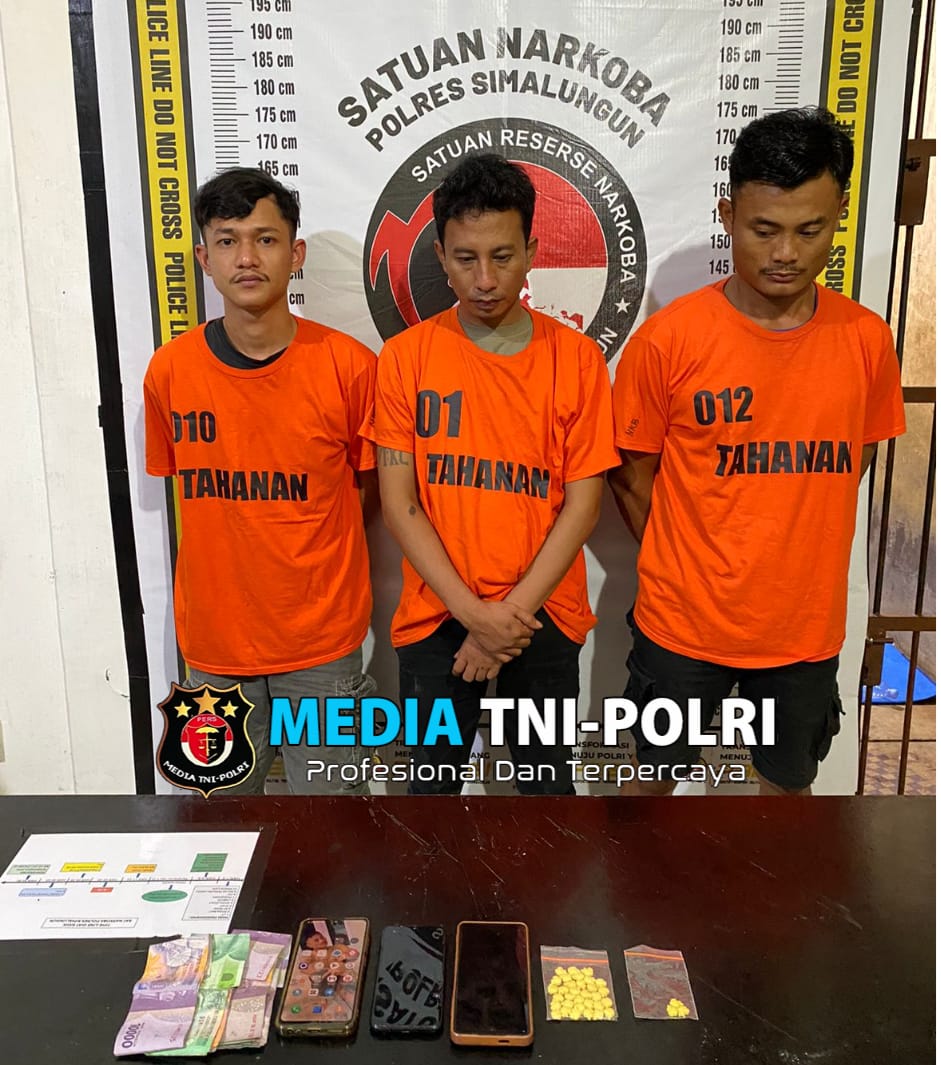 Polres Simalungun Tangkap Tiga Bandar Narkoba di Kampung Jawa, Amankan Puluhan Butir Ekstasi dalam Operasi Penegakan Hukum