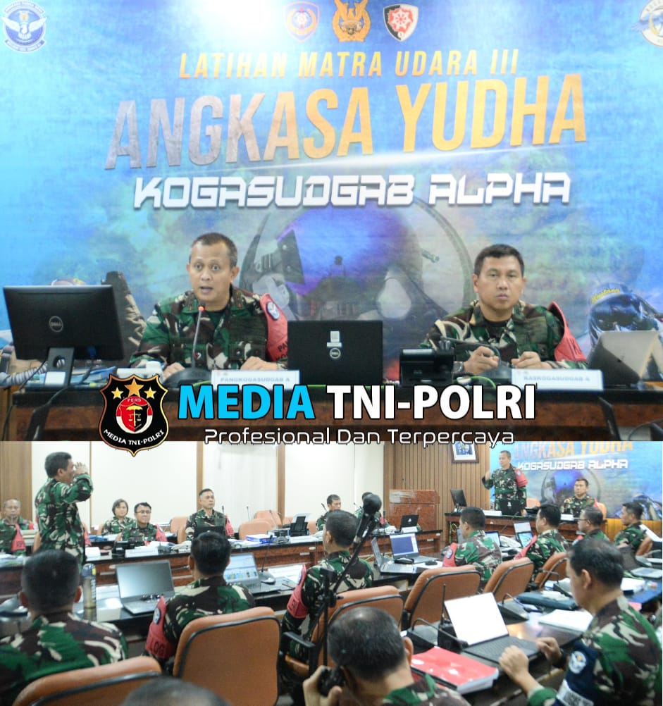 Hari Kedua Latihan Angkasa Yudha 2024 Kogasudgab Alpha Matangkan Penyusunan Tugas dan Strategi di Palagan Operasi