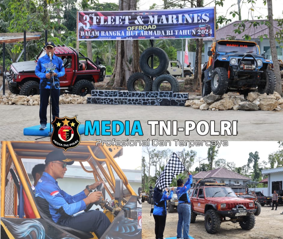 Sambut HUT Armada RI Tahun 2024, Danlantamal XIV Ikut Memeriahkan 3RD Fleet dan Marines Offroad Jelajah Rimba Papua