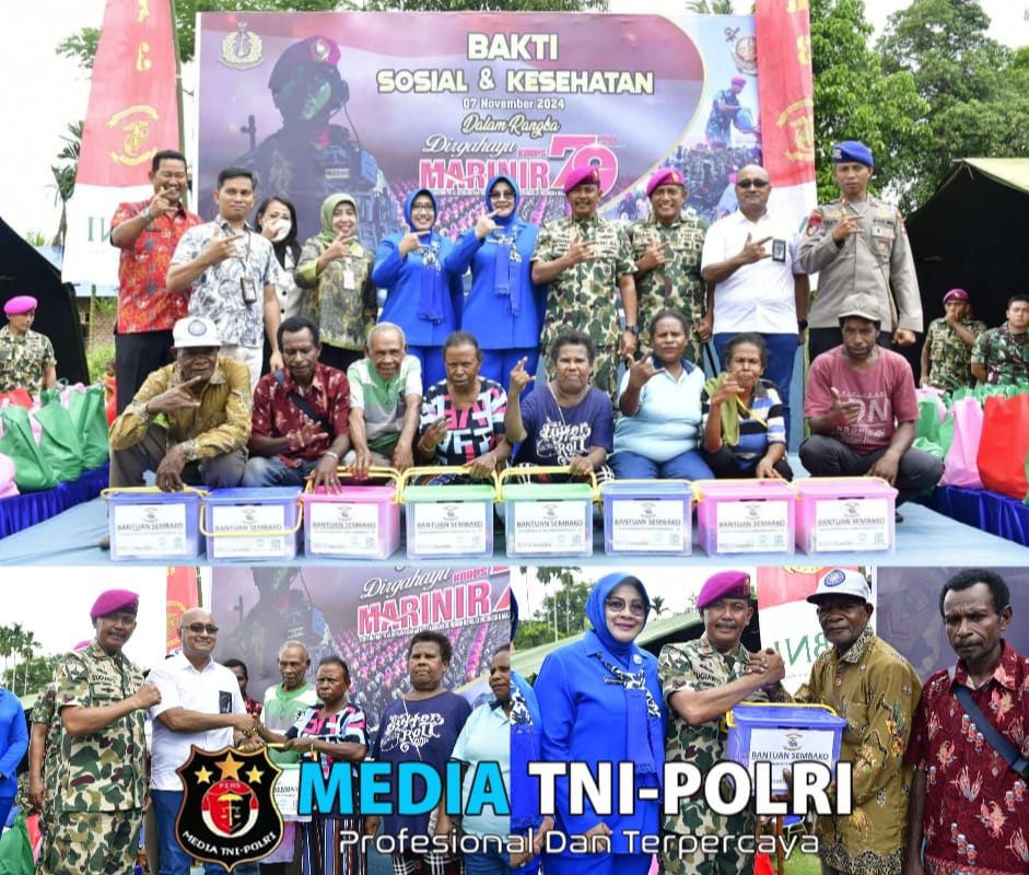 Sambut HUT ke-79 Korps Marinir, Pasmar 3 Gelar Bakti Sosial
