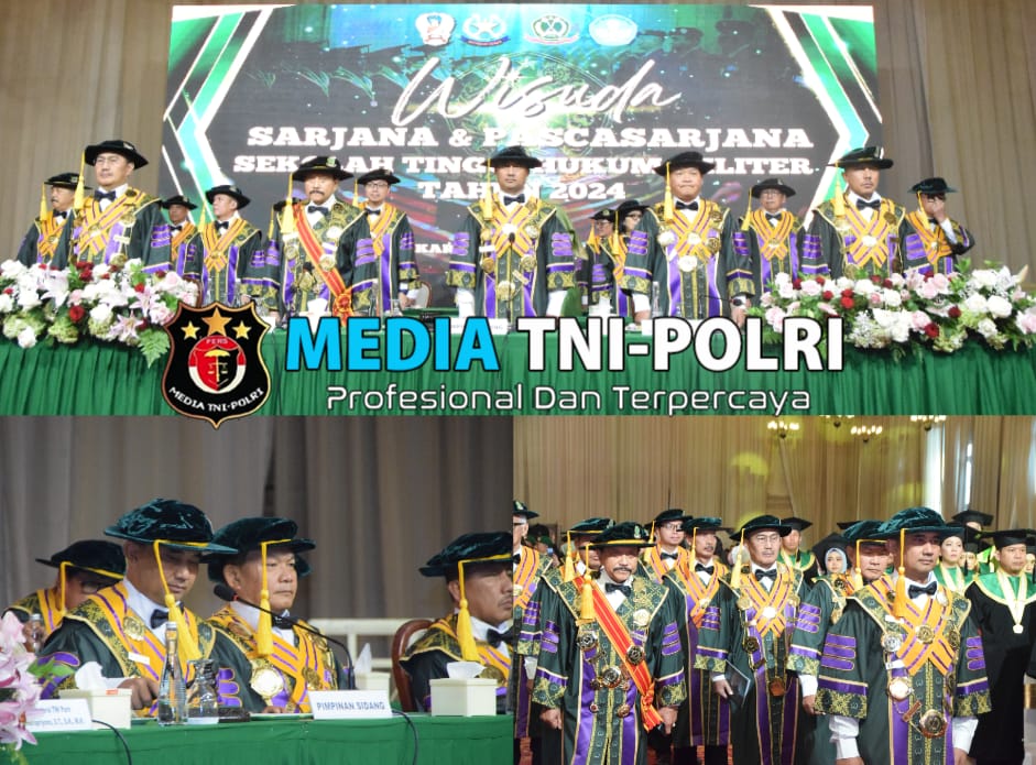 Dirkumad Pimpin Sidang Senat Terbuka Wisuda Sarjana dan Pascasarjana Sekolah Tinggi Hukum Militer Tahun 2024