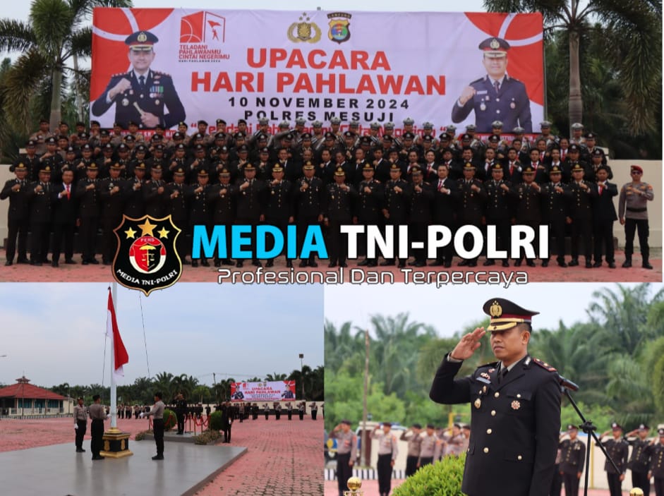 Wakapolres Mesuji Pimpin Upacara Peringati Hari Pahlawan dengan Tema Teladani Pahlawanmu ,Cintai Negerimu