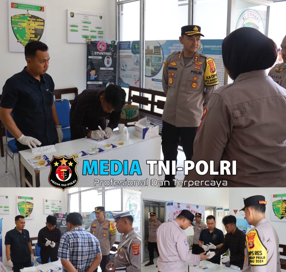 Kapolres Mesuji Pimpin Langsung Pelaksanaan Mitigasi Terhadap Personil yang Terindikasi Penyalahgunaan Narkoba
