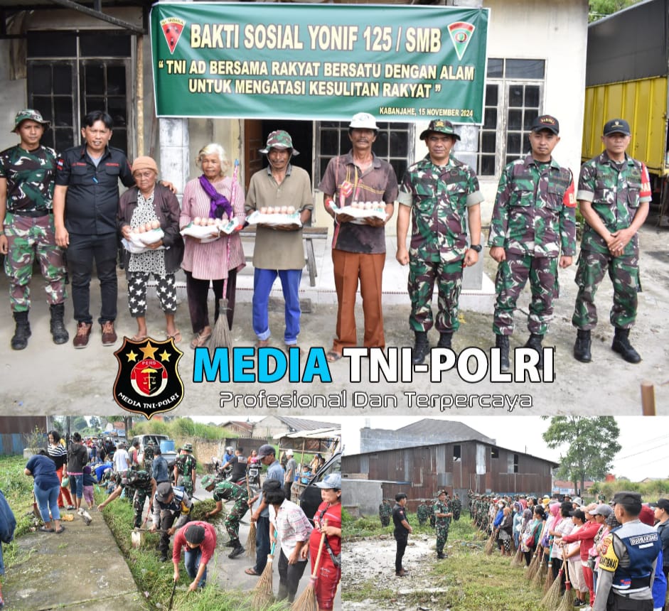 Batalyon Infanteri 125/SI’MBISA Gelar Kegiatan Bakti Sosial dan Karya Bakti