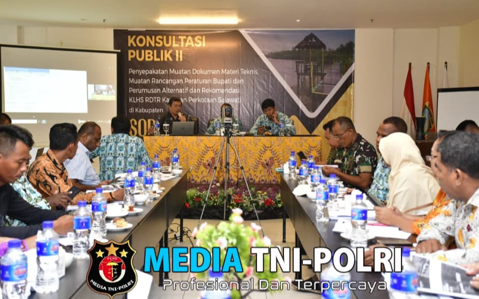 Asrena Danpasmar 3 Hadiri Konsultasi Publik II RDTR Kawasan Perkotaan Salawati di Kabupaten Sorong