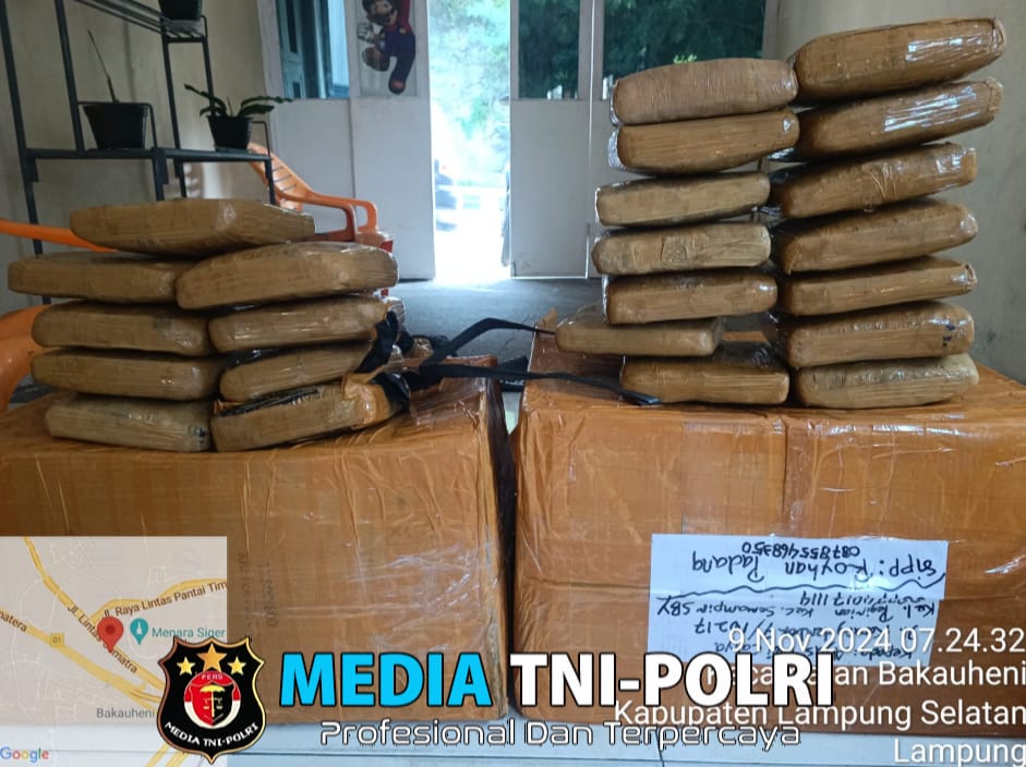 Tim Terpadu Seaport Interdiction Bakauheni Gagalkan Penyelundupan Paket Ganja Dari Mobil Ekspedisi