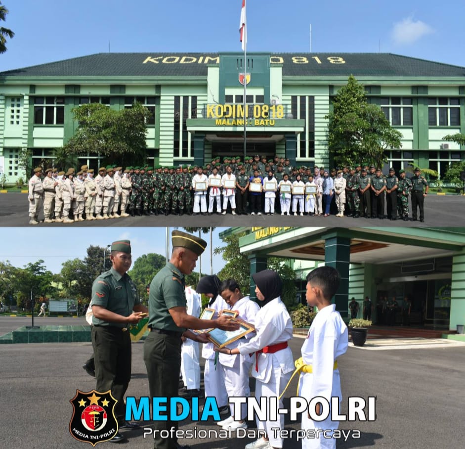 Kodim 0818/Malang-Batu Apresiasi Atlet Karate Peraih Medali di Piala Panglima TNI