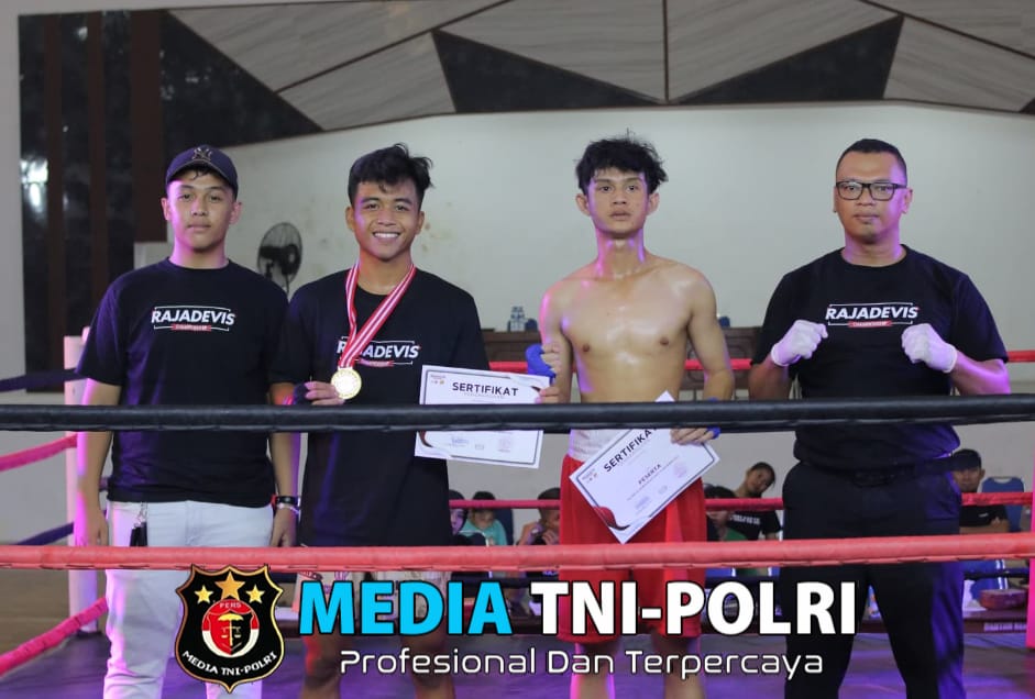 Atlet Kickboxing Pasmar 3 Berhasil Raih Medali Emas Dalam Kejuaraan Open Tournament Raja Devis Kickboxing Championship 2024
