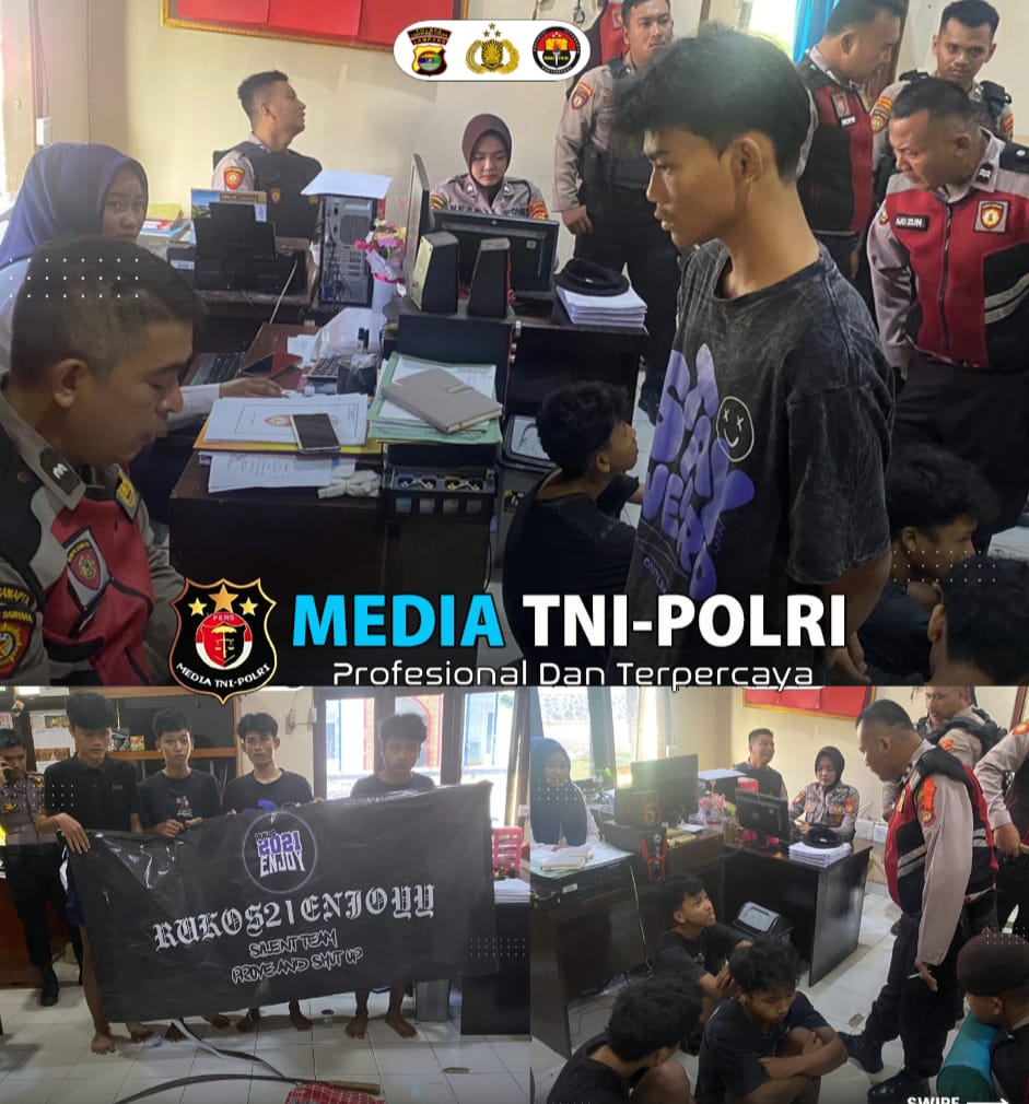 Sedang Patroli, Personel Sat Samapta Polres Lampung Utara Aman Empat Remaja yang Hendak Tauran