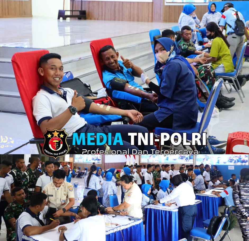 Jelang Hari Armada RI, Komandan Lantamal XIV Sorong Hadiri Kegiatan Donor Darah di Koarmada III