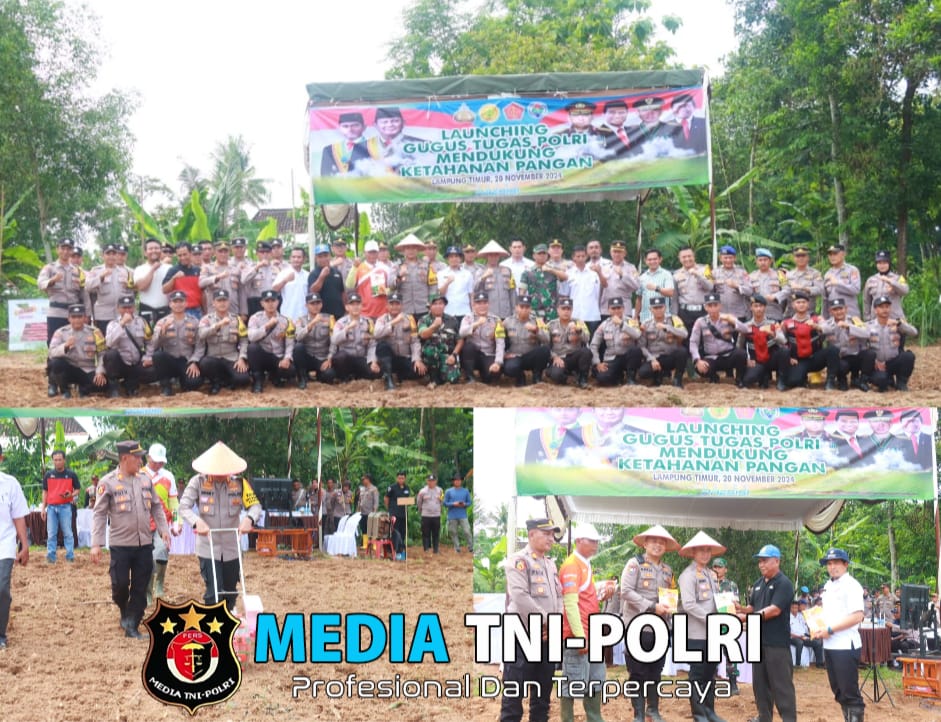 Kapolres Lampung Timur Pimpin Penanaman Jagung di Way Bungur
