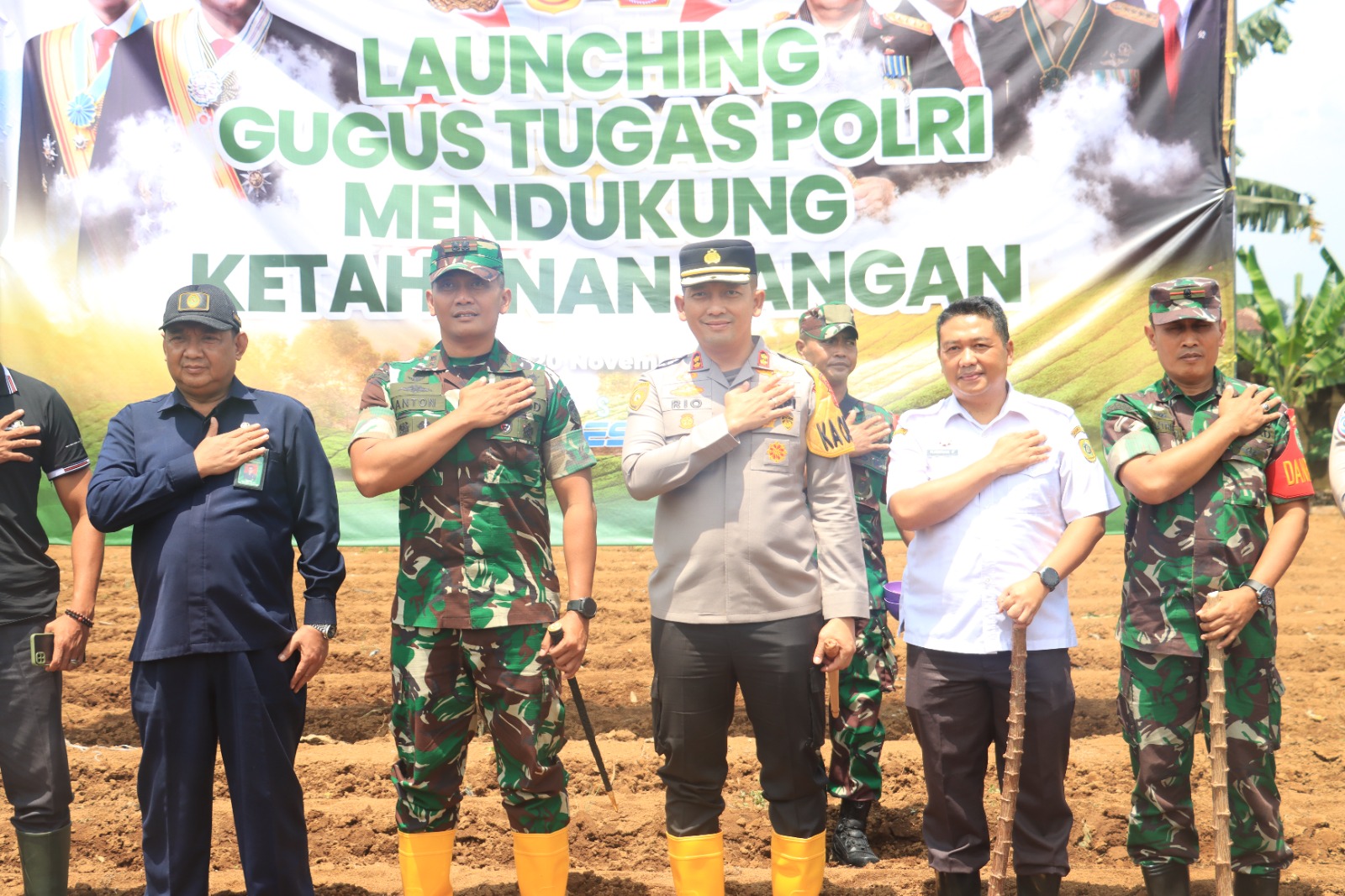 Polres Bogor Gelar Launching Gugus Tugas Polri Mendukung Ketahanan Pangan Secara Serentak Seluruh Indonesia
