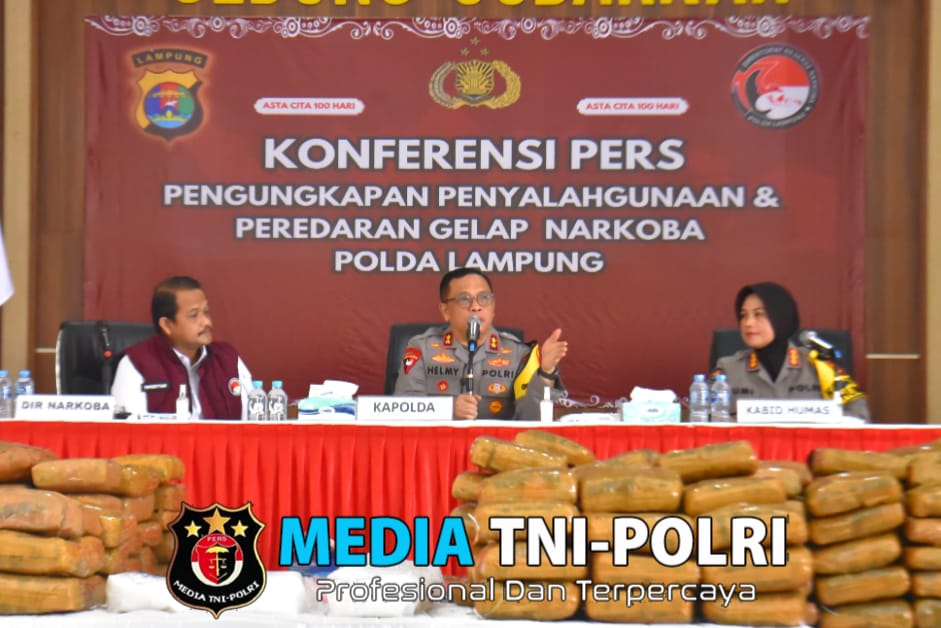 Sebulan Terakhir, Polda Lampung Sikat Peredaran Narkotika Rp14,7 Miliar