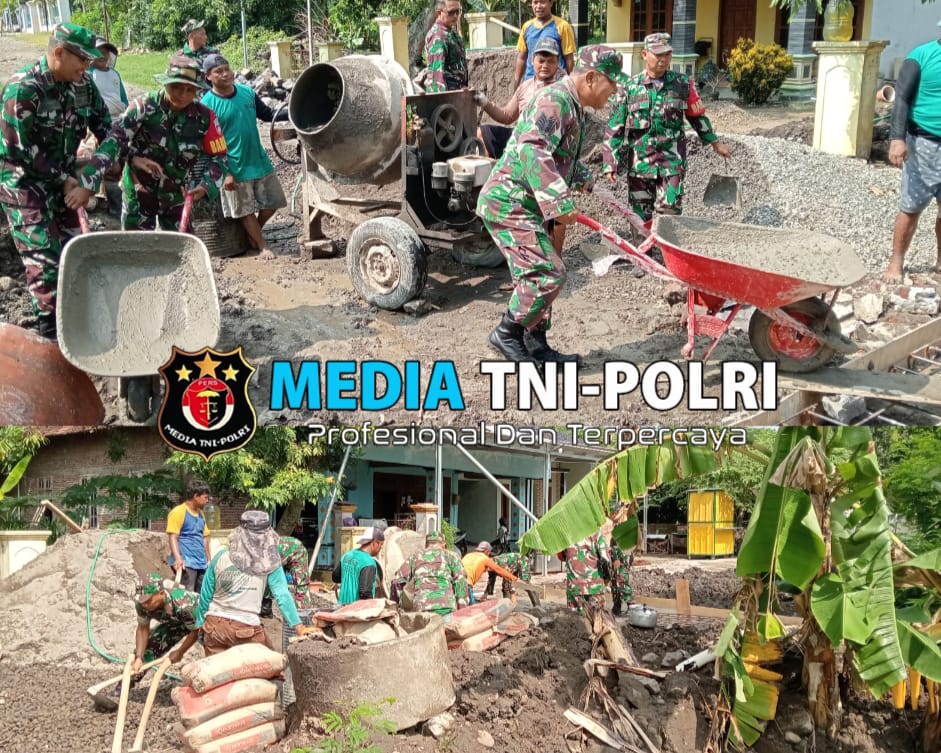 Danramil dan Anggota Bangun Jembatan Penghubung Antar Desa, Membuka Akses dan Mempererat Silaturahmi