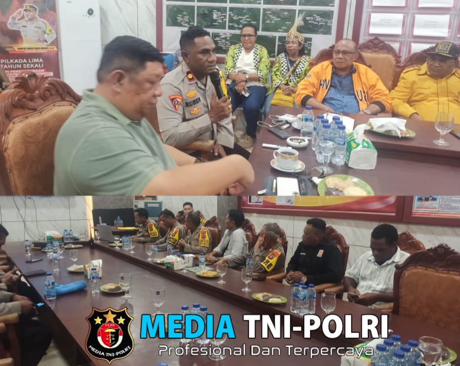 Coffee Morning Polres Maybrat Bersama Forkopimda dan Penyelenggara Dalam Rangka Pilkada Damai 2024 di Kabupaten Maybrat