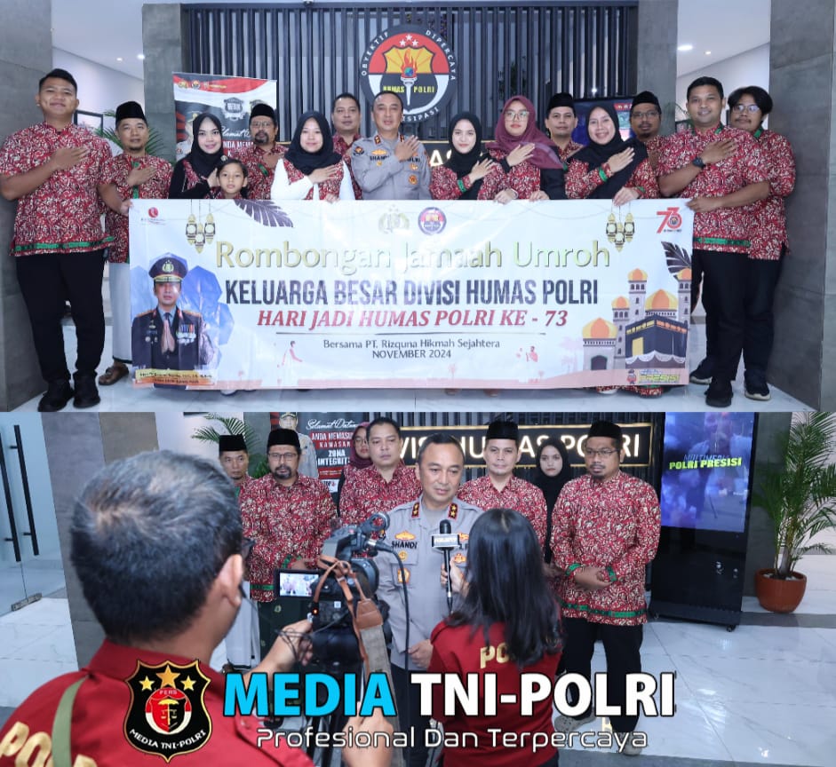 Hari Jadi Humas Polri ke-73, Kadiv Humas Beri Apresiasi Berangkatkan Personel dan Media Ibadah Umroh