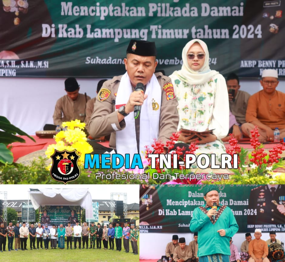 Polres Lampung Timur Gelar Tabligh Akbar Untuk Wujudkan Pilkada Damai 2024