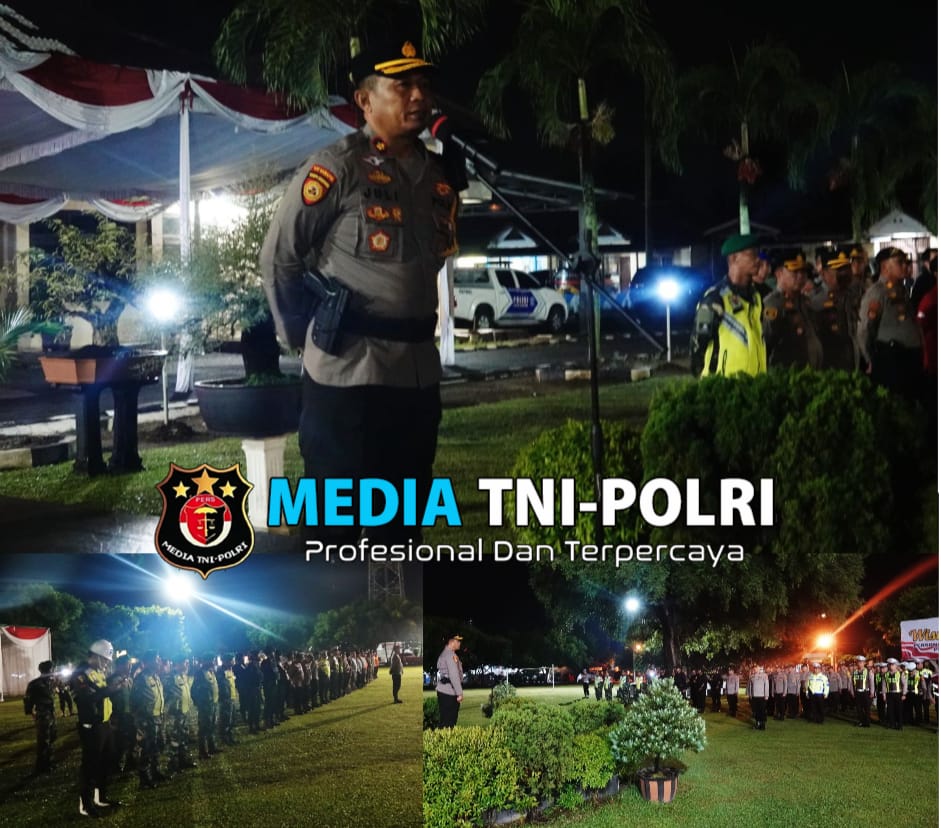 Memasuki Masa Tenang Pilkada, Polres Lampung Tengah Gelar Patroli Skala Besar