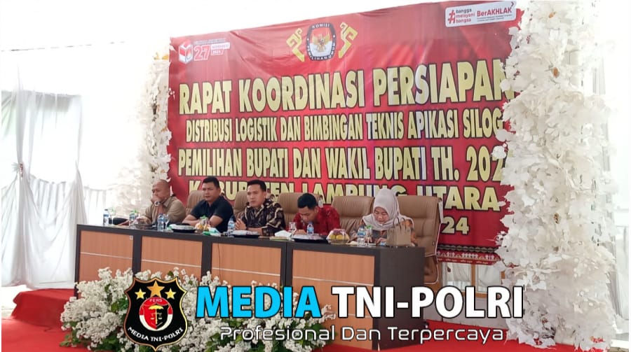Kabag Ops Polres Lampung Utara Hadiri Rapat Koordinasi Persiapan Distribusi Logistik Pilkada 2024