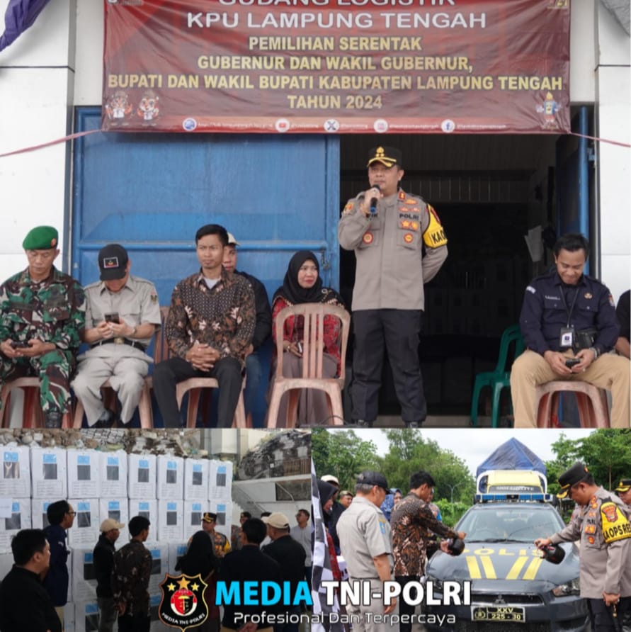 Launching Pergeseran Logistik Pemilukada Kabupaten Lampung Tengah dari Gudang KPU ke PPK