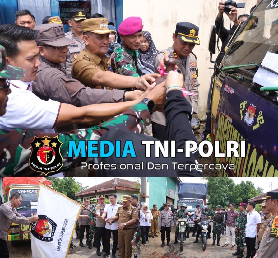 Polres Lampung Utara Amankan dan Kawal Pendistribusian Logistik Pilkada 2024 Dari Gudang KPU ke PPK