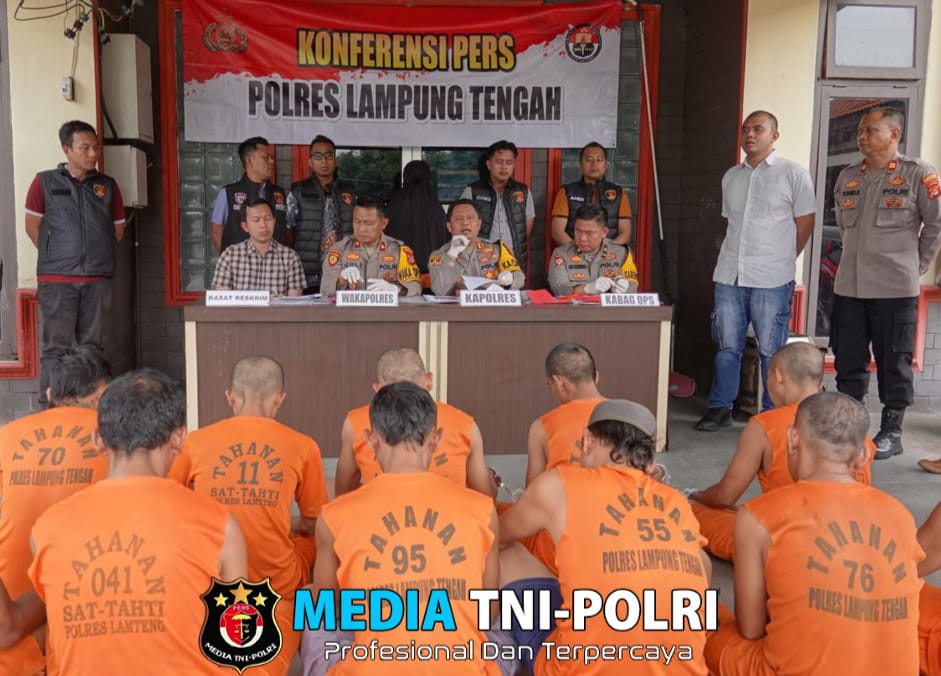 Konferensi Pers Dukung Asta Cita, Polres Lampung Tengah Berhasil Ungkap Kasus TPPO dan JUDOL