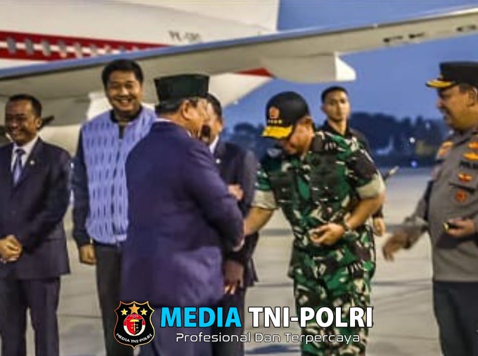 Panglima TNI Sambut Kedatangan Presiden RI Usai Kunjungan Kerja Luar Negeri