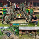 Satgas Pamtas Yonarmed 11 Kostrad Gelar Karya Bakti di Sekolah Kebangsaan Saliku