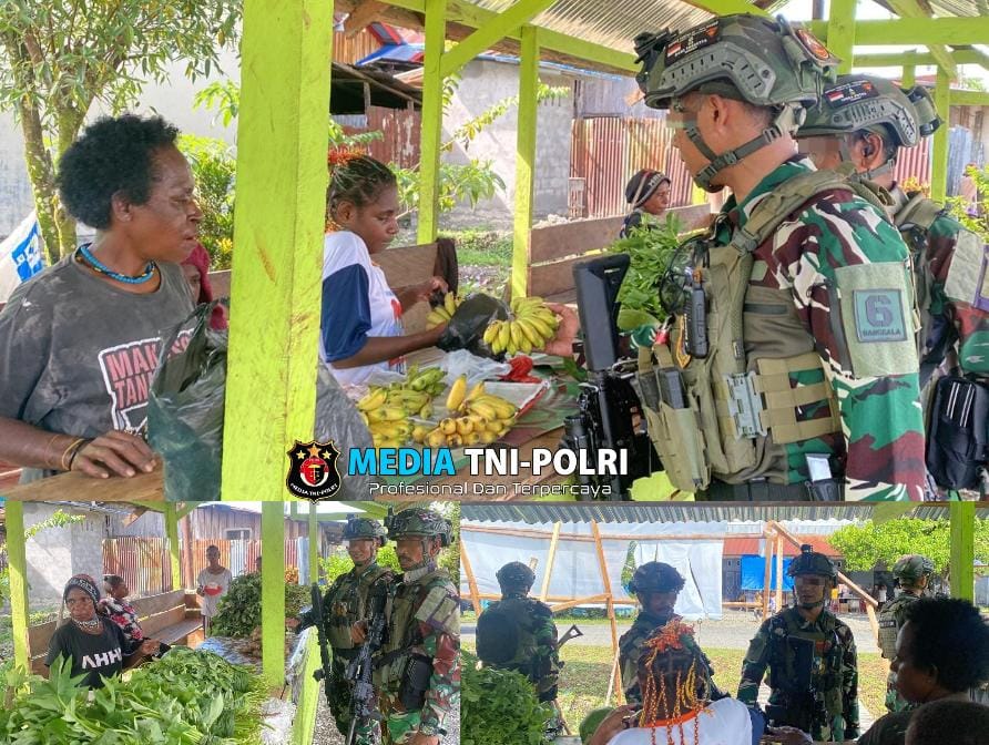 Warga Muara Sambut Rosita Marinir Habema