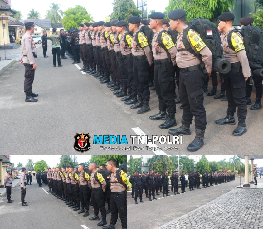 Polres Lampung Timur Sambut Kedatangan 61 Personel BKO untuk Pengamanan Pilkada 2024