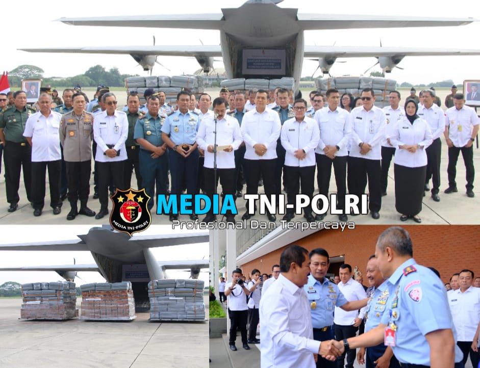 Pangkoops Udara I Turut Serta Hadiri Acara Pelepasan Bantuan Dari Kemenimipas Untuk Korban Erupsi Gunung Lewotobi NTT