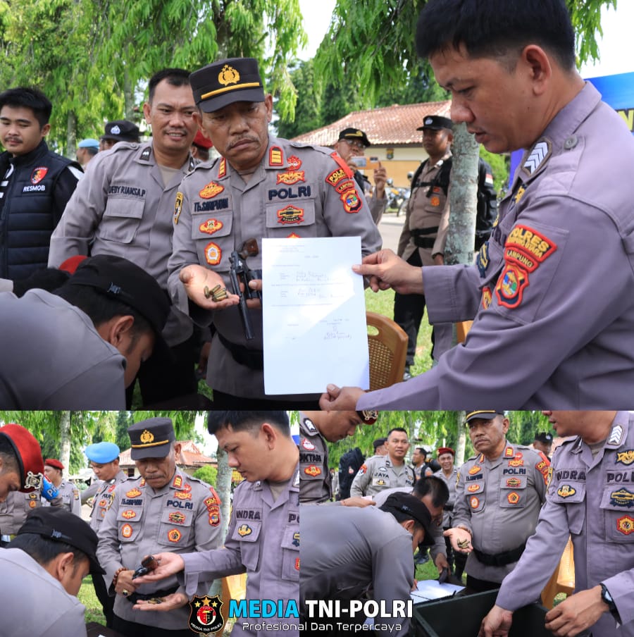 Jelang Pengamanan TPS Pilkada 2024, Senpi Personel Polres Lampung Utara di Gudangkan