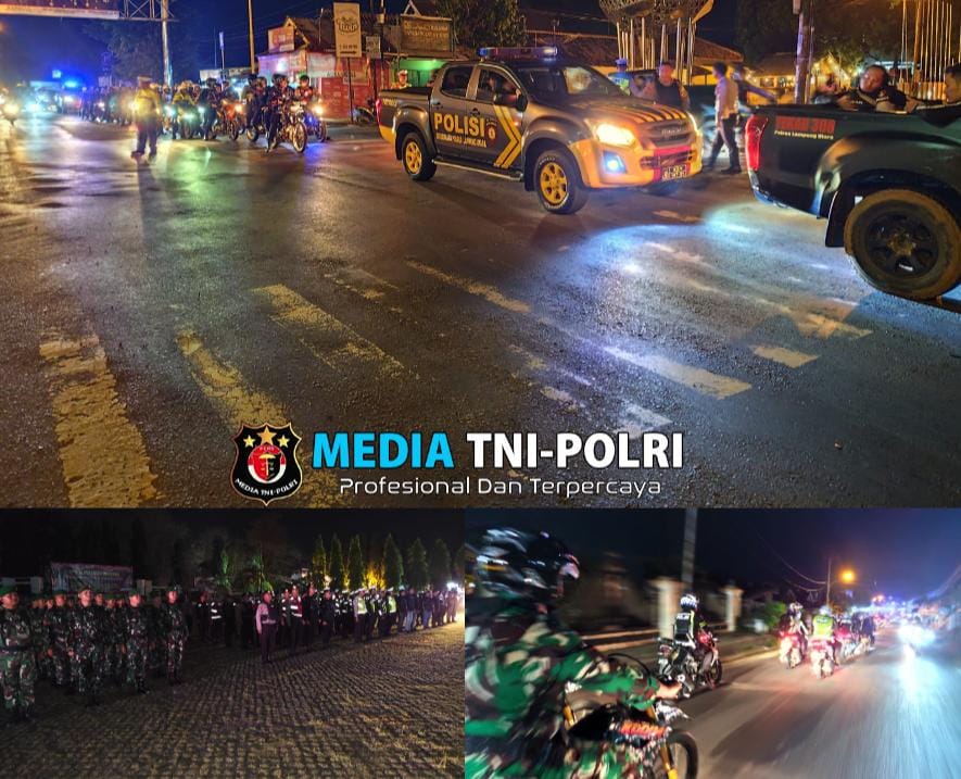 Antisipasi Gangguan Kamtibmas di Masa Tenang Pilkada 2024, Polres Lampung Utara Gelar Patroli Skala Besar